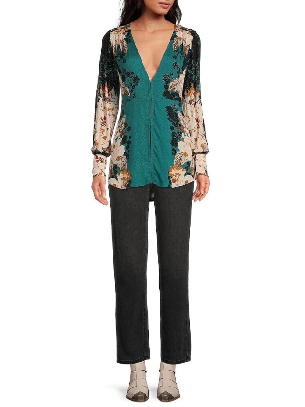 Free People Mikayla Printed Tunic Top - Picture 3 of 12
